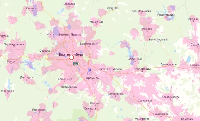 Зона покрытия Мегафон в городе Тула и области 